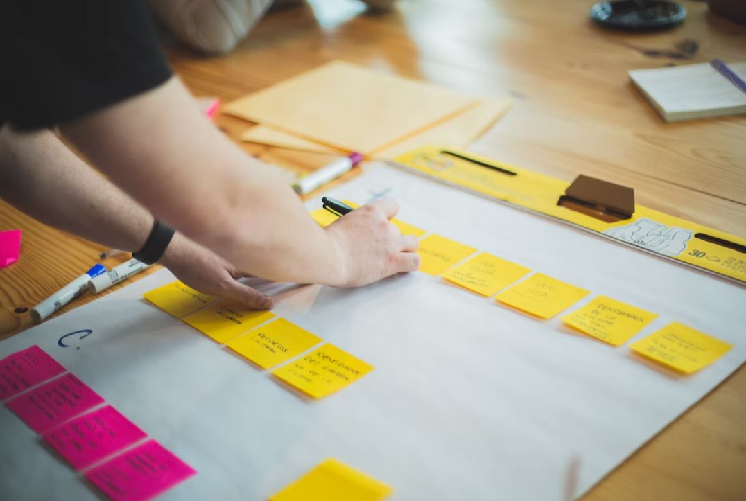 gestion de projet avec post-it