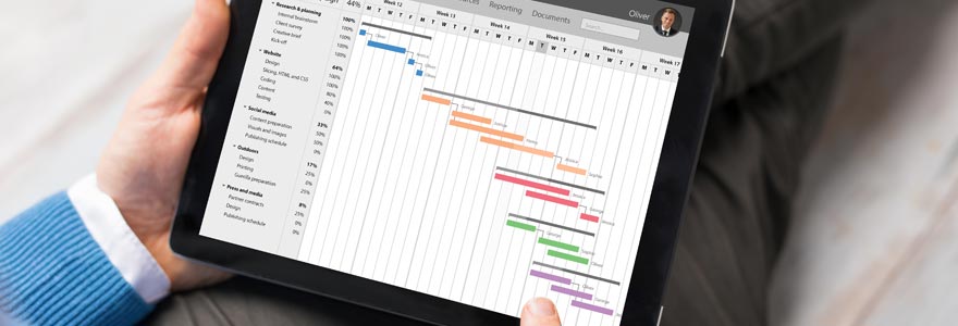 logiciel gestion de projet sur tablette